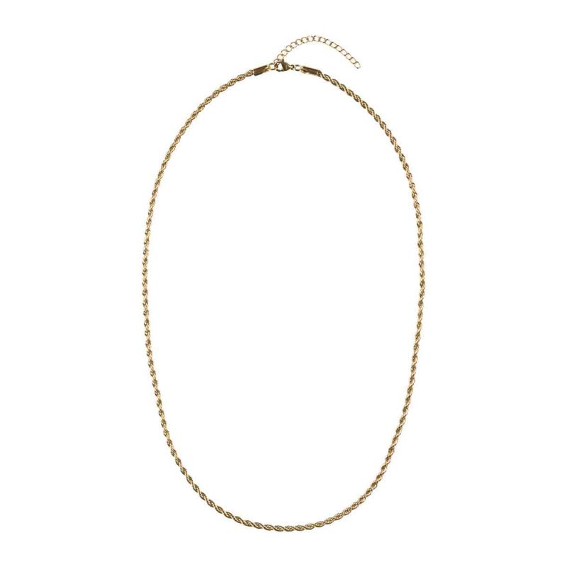 Twisted Chain Necklace Extra Thin  45cm